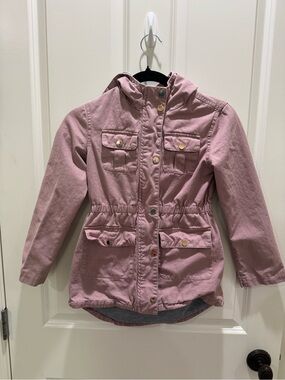 C&C California Girls Hooded Utility Jacket - Dusty Rose